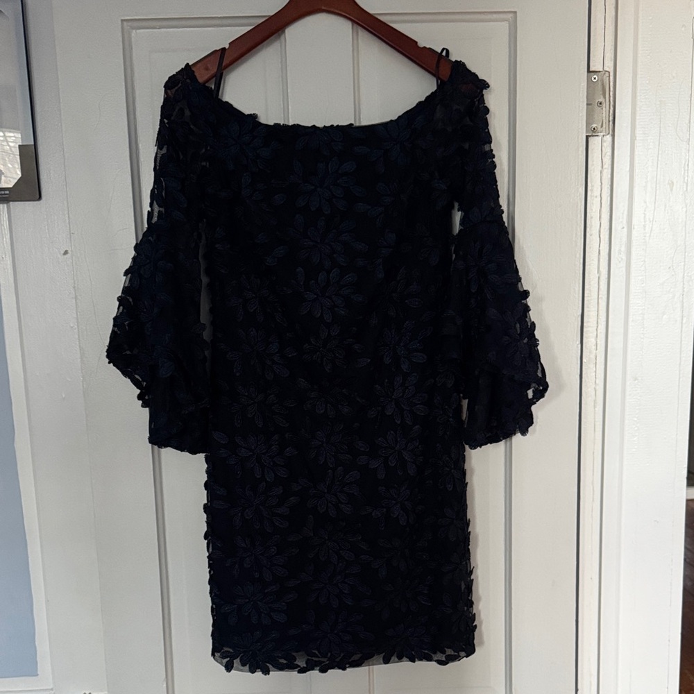Ralph Lauren Navy Floral Long Sleeve Dress
